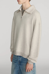 Frame Men's Relaxed Zip Up Sweatshirt - Heather Grey