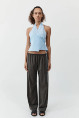 St. Agni Wool Everyday Pants - Mulch