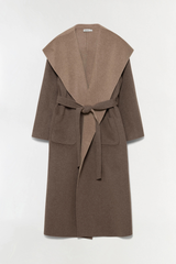 Simkhai Allura Reversible Belted Coat - Mushroom Multi