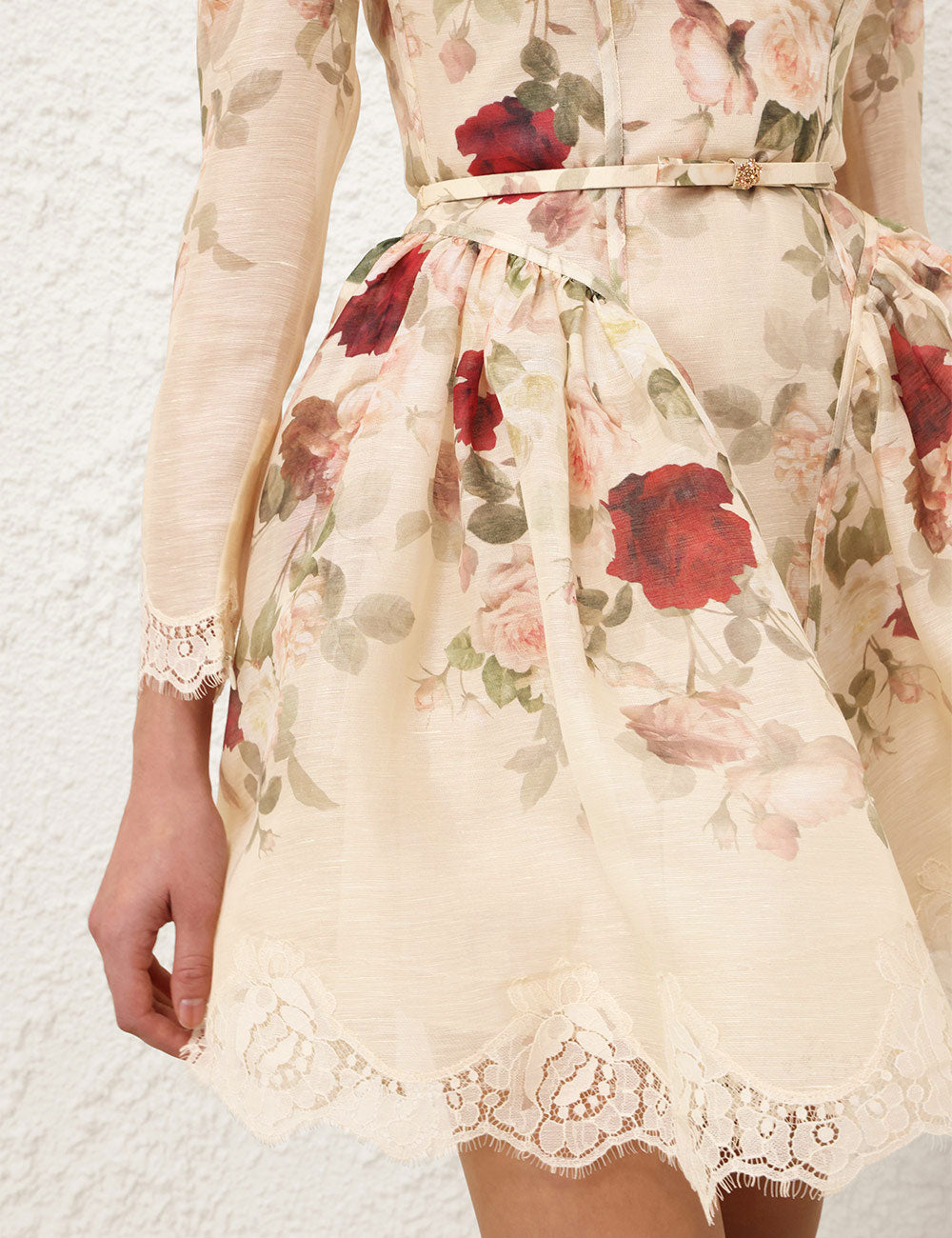 Zimmermann Hypnotic Panelled Mini Dress - Cream Cascade