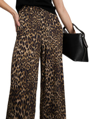 Nili Lotan Kiana Jersey Pant - Vintage Leopard Print