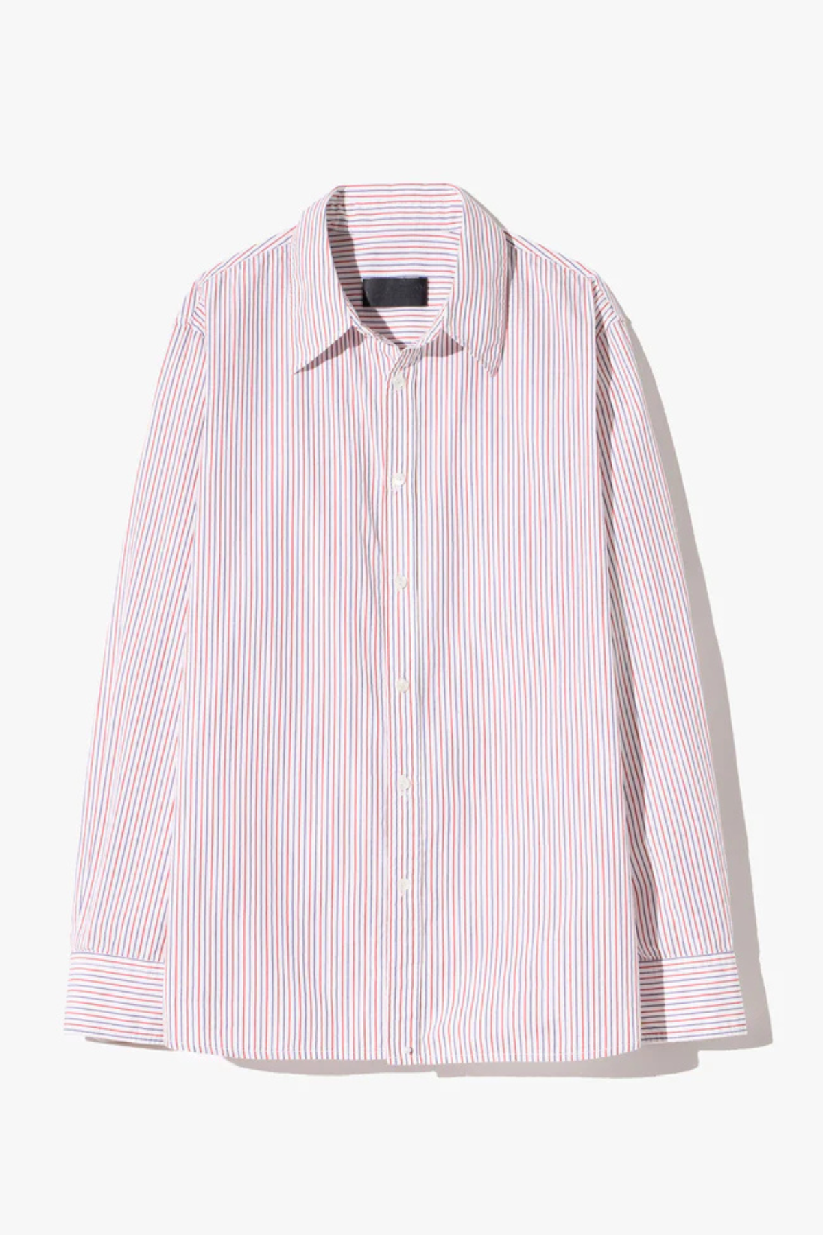 Nili Lotan Raphael Classic Shirt - Red/ Blue Stripe