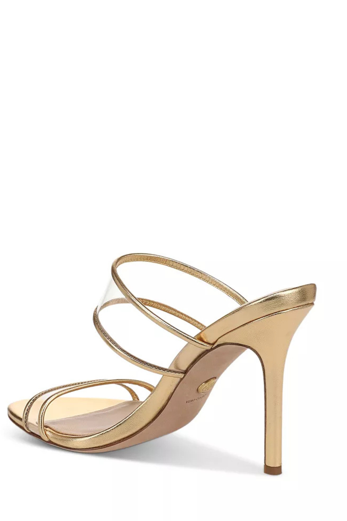Veronica Beard Asha Piping Sandal - Clear/ Pale Gold