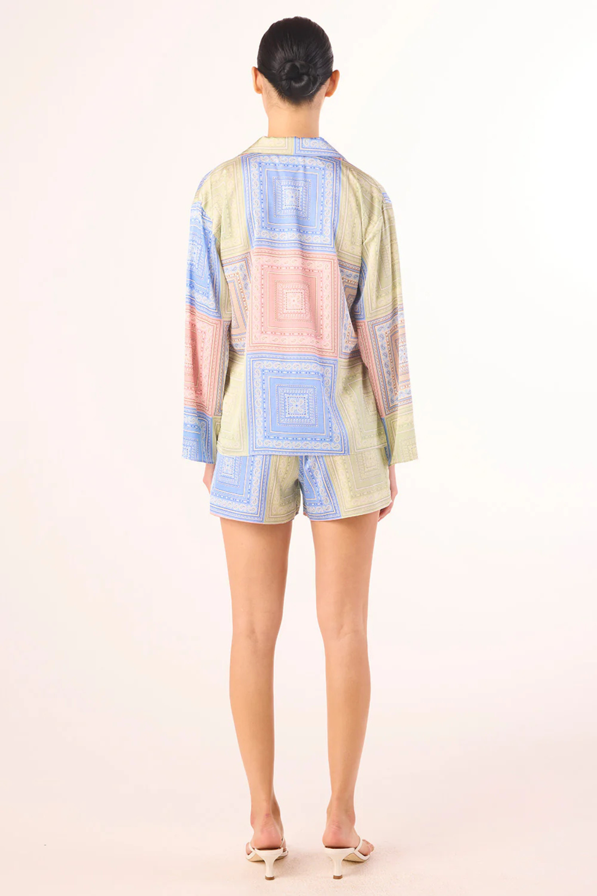 Misa Elam Short - Pastel Tiles Satin