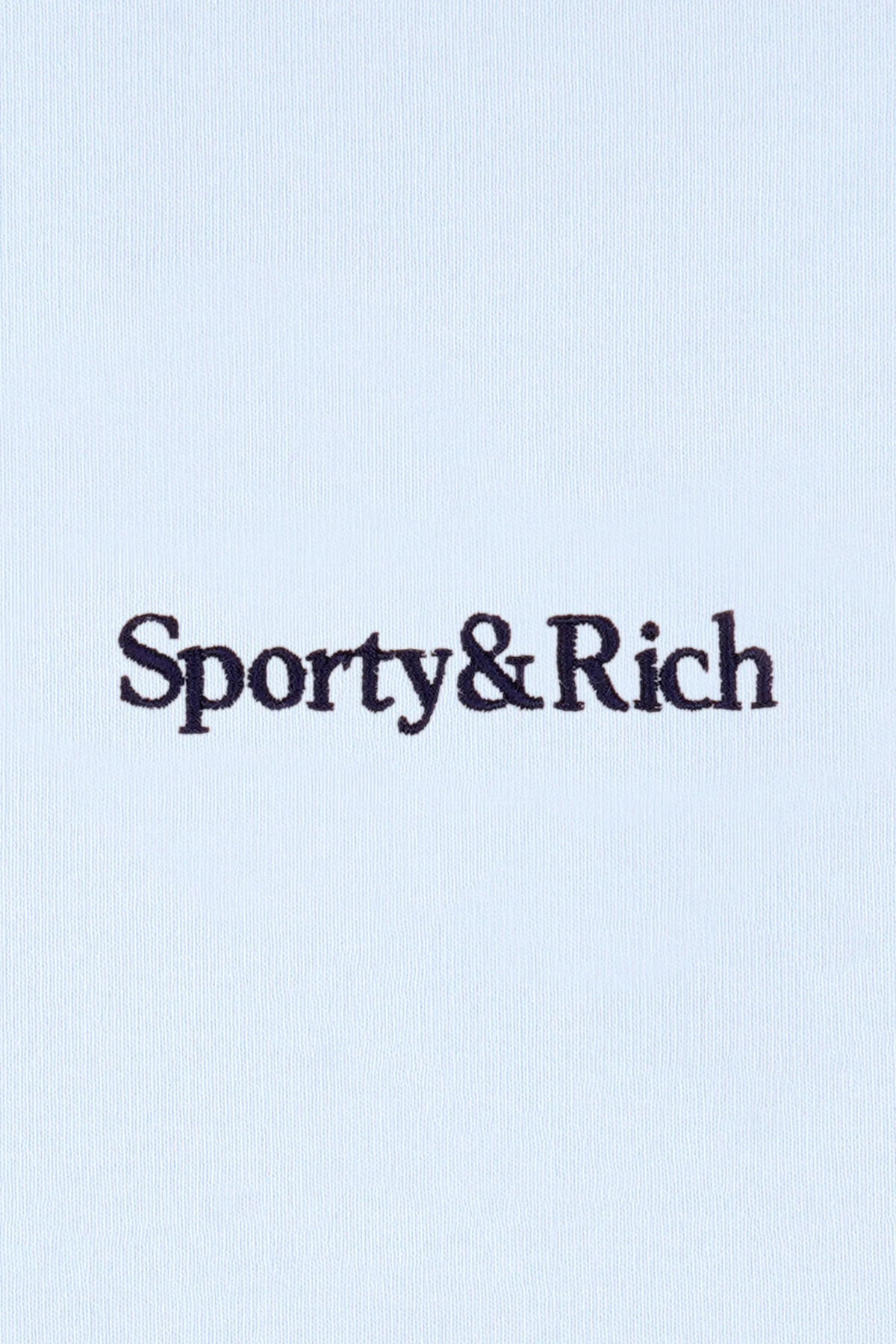 Sporty & Rich Serif Logo Embroidered Disco Short - Ciel