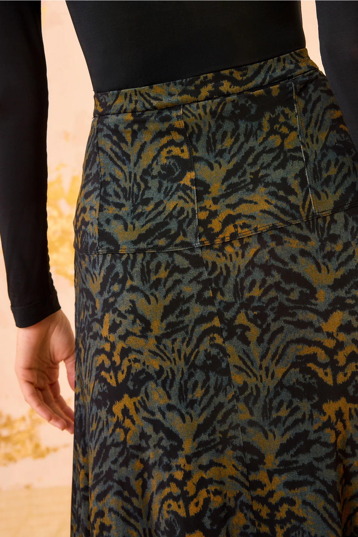 Ulla Johnson Paola Jersey High Waist Midi Skirt - Desert Jasper