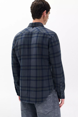 Rag & Bone Men's Tomlin Overdyed Flannel Shirt - Ombre