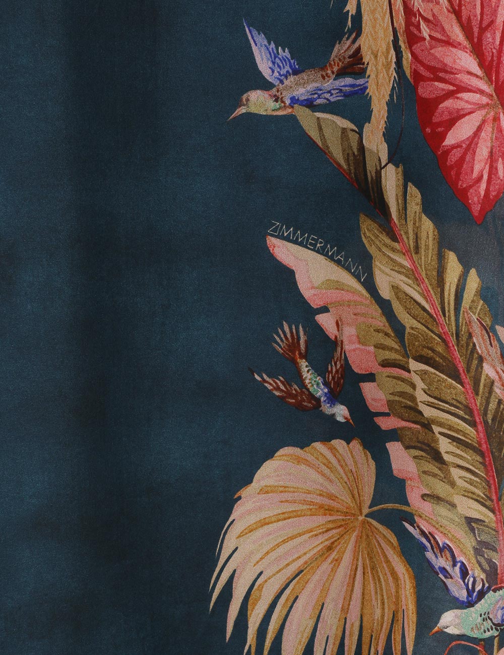 Zimmermann Ascension Relaxed Pant - Dark Blue Palm Floral