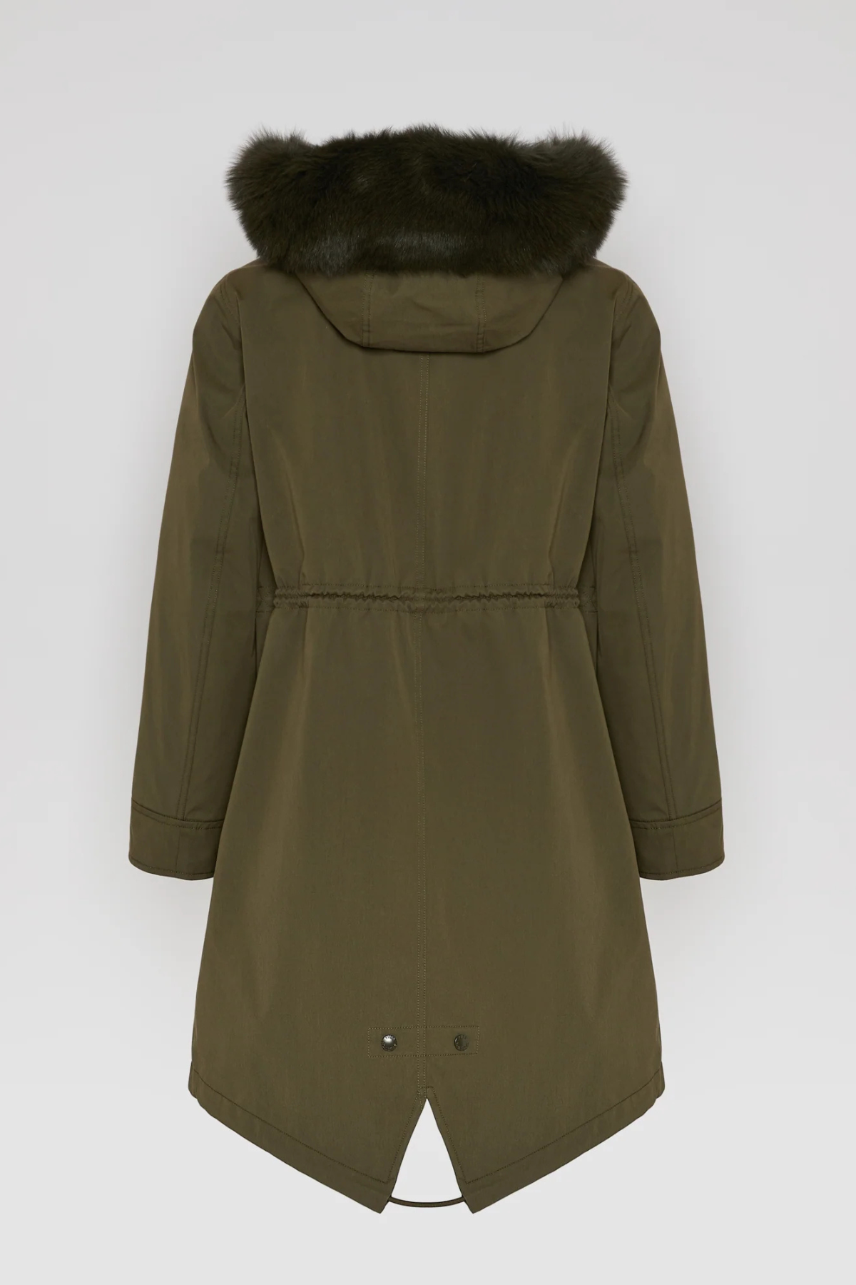 Yves Salomon Long Iconic Parka - Dark Khaki