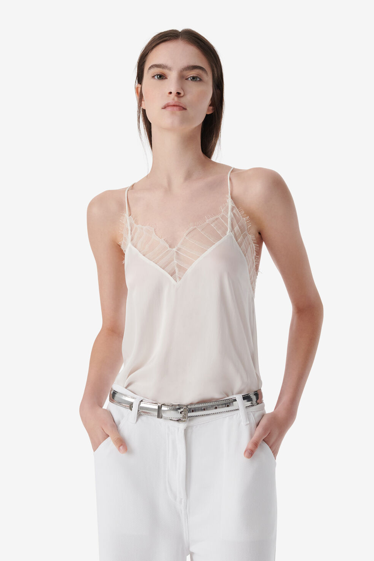 Iro Berwyn Silk Camisole - Nearly White