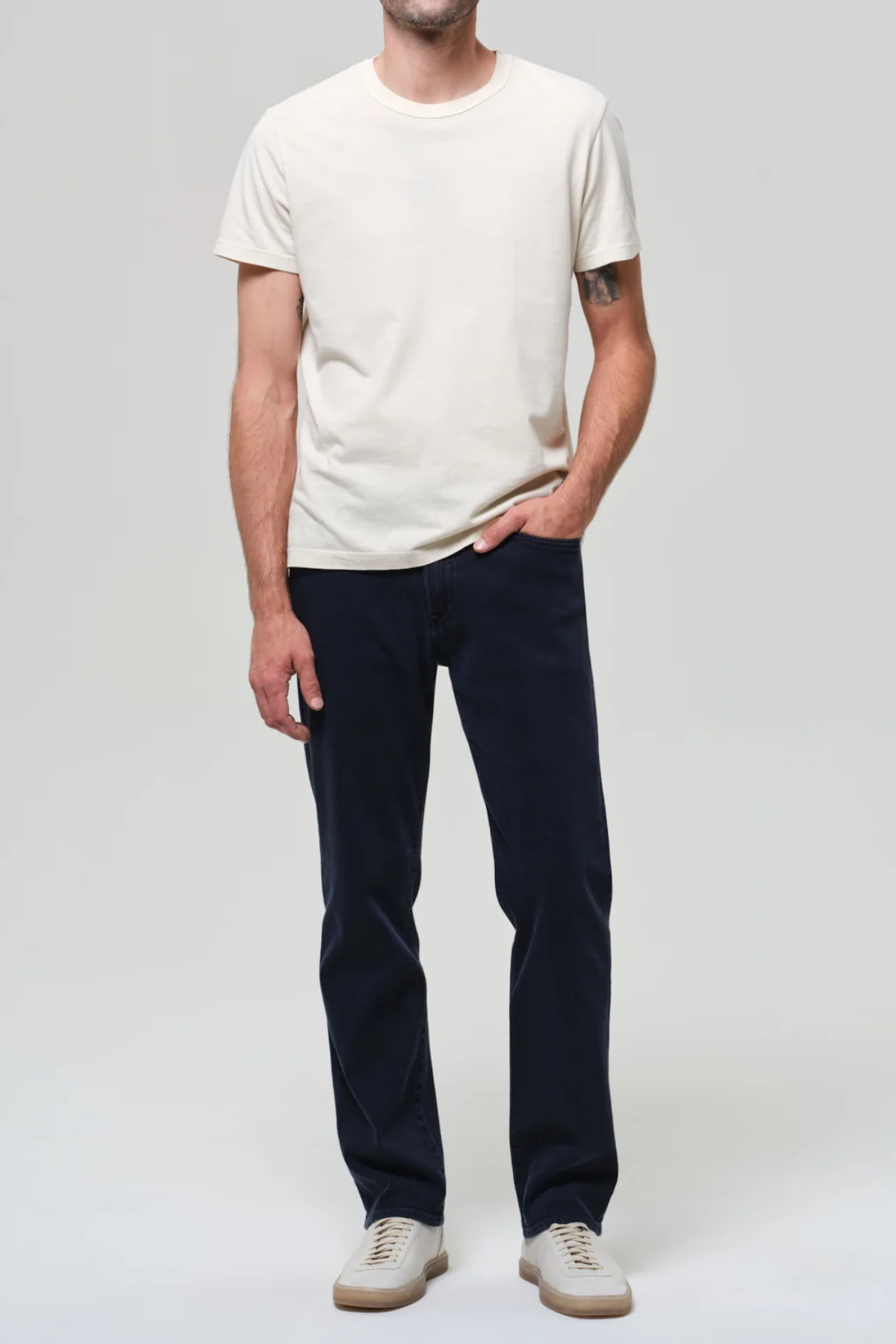 Citizens of Humanity Men's Everyday Short Sleeve Tee - Ecru