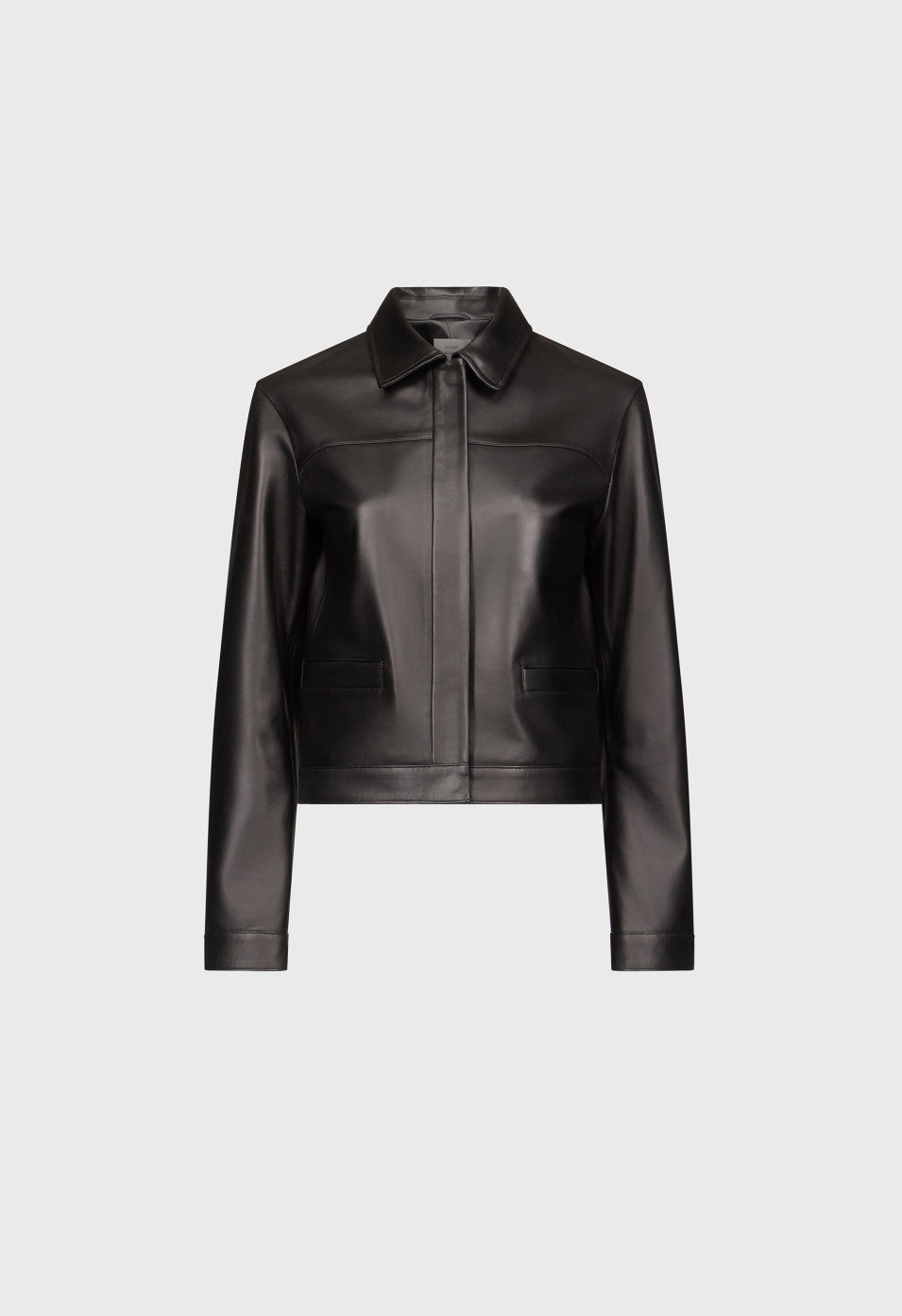 Loulou de Saison Ascot Leather Jacket - Black