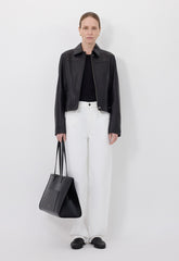 Loulou de Saison Ascot Leather Jacket - Black