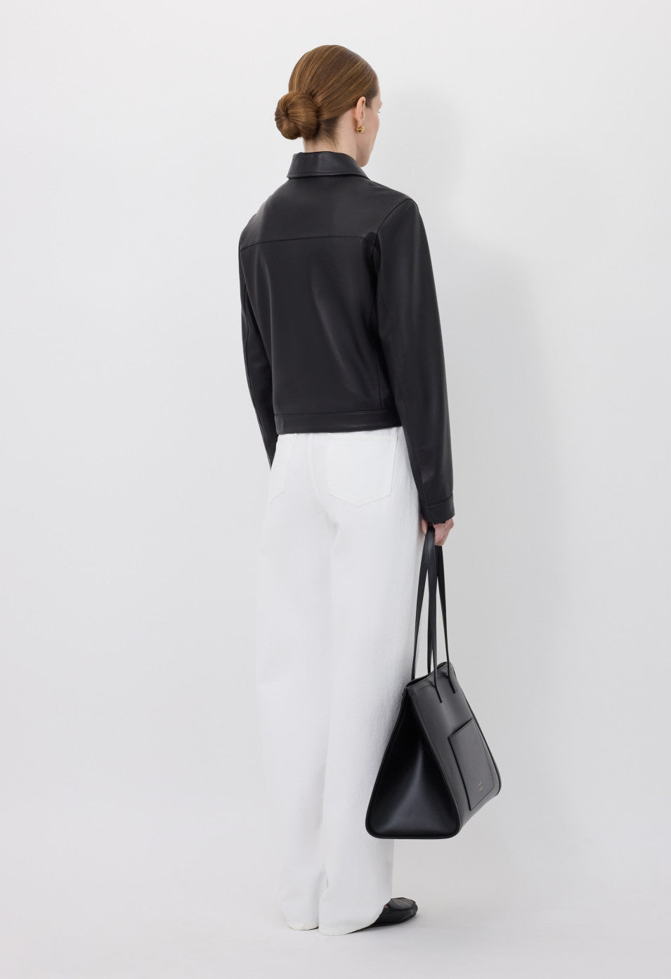 Loulou de Saison Ascot Leather Jacket - Black