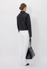 Loulou de Saison Ascot Leather Jacket - Black