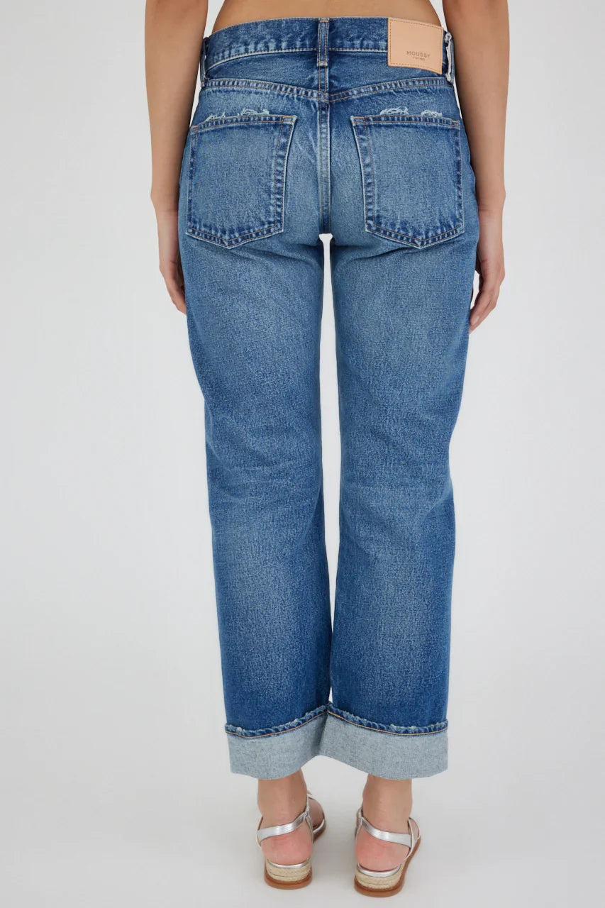 Moussy Vintage Foxwood Straight Jeans - Blue