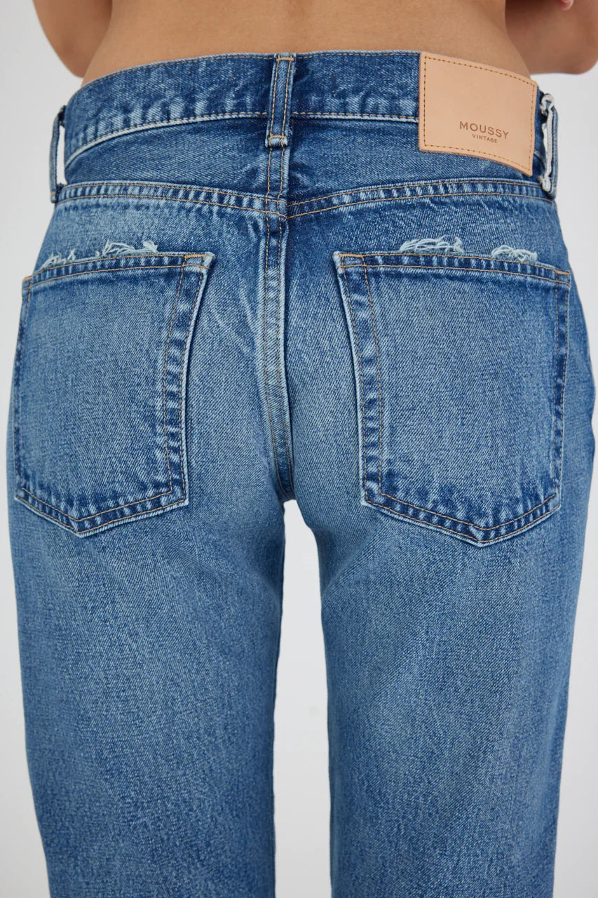 Moussy Vintage Foxwood Straight Jeans - Blue
