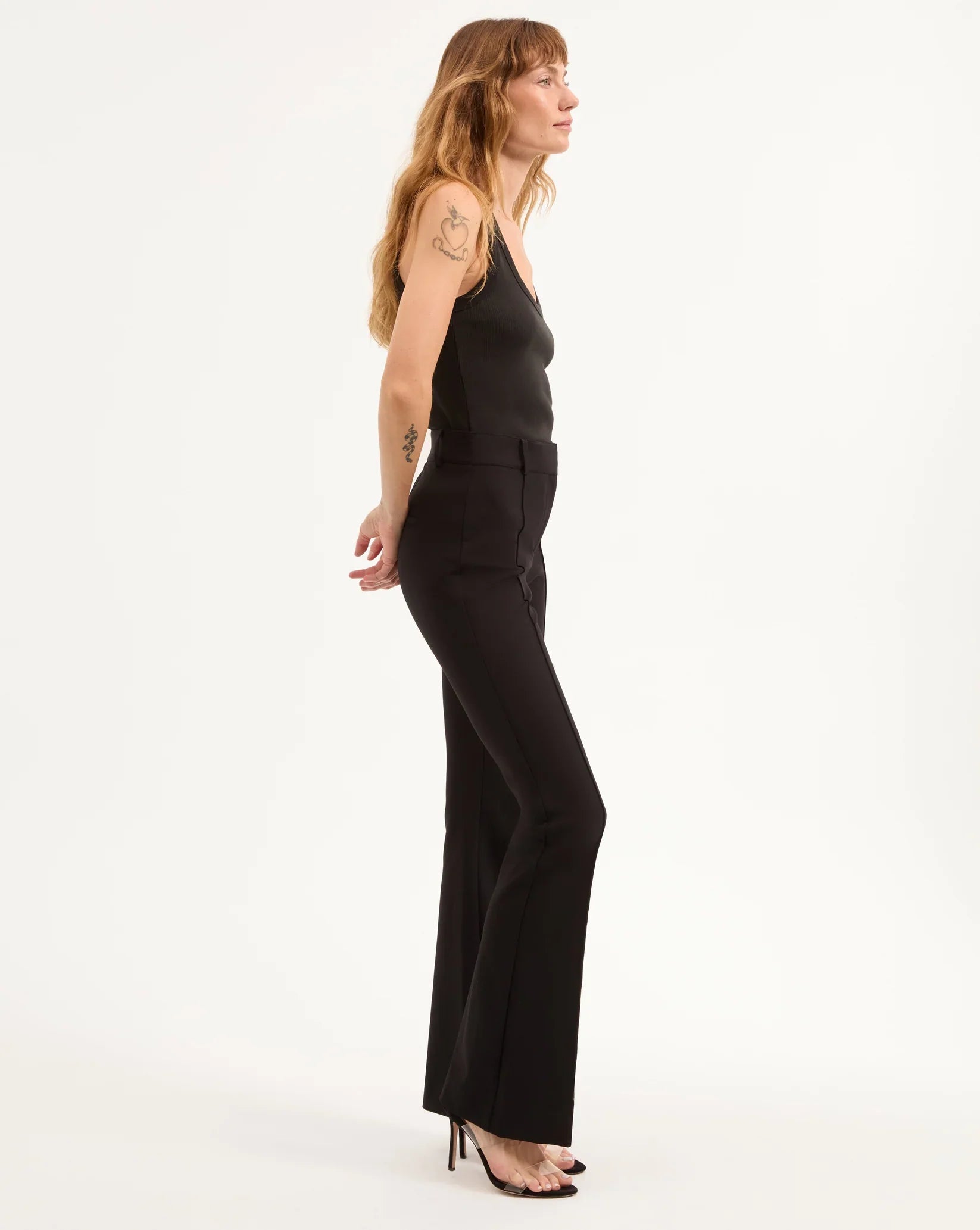 Veronica Beard Hibiscus Slim-Flare Pant - Black