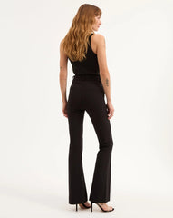 Veronica Beard Hibiscus Slim-Flare Pant - Black