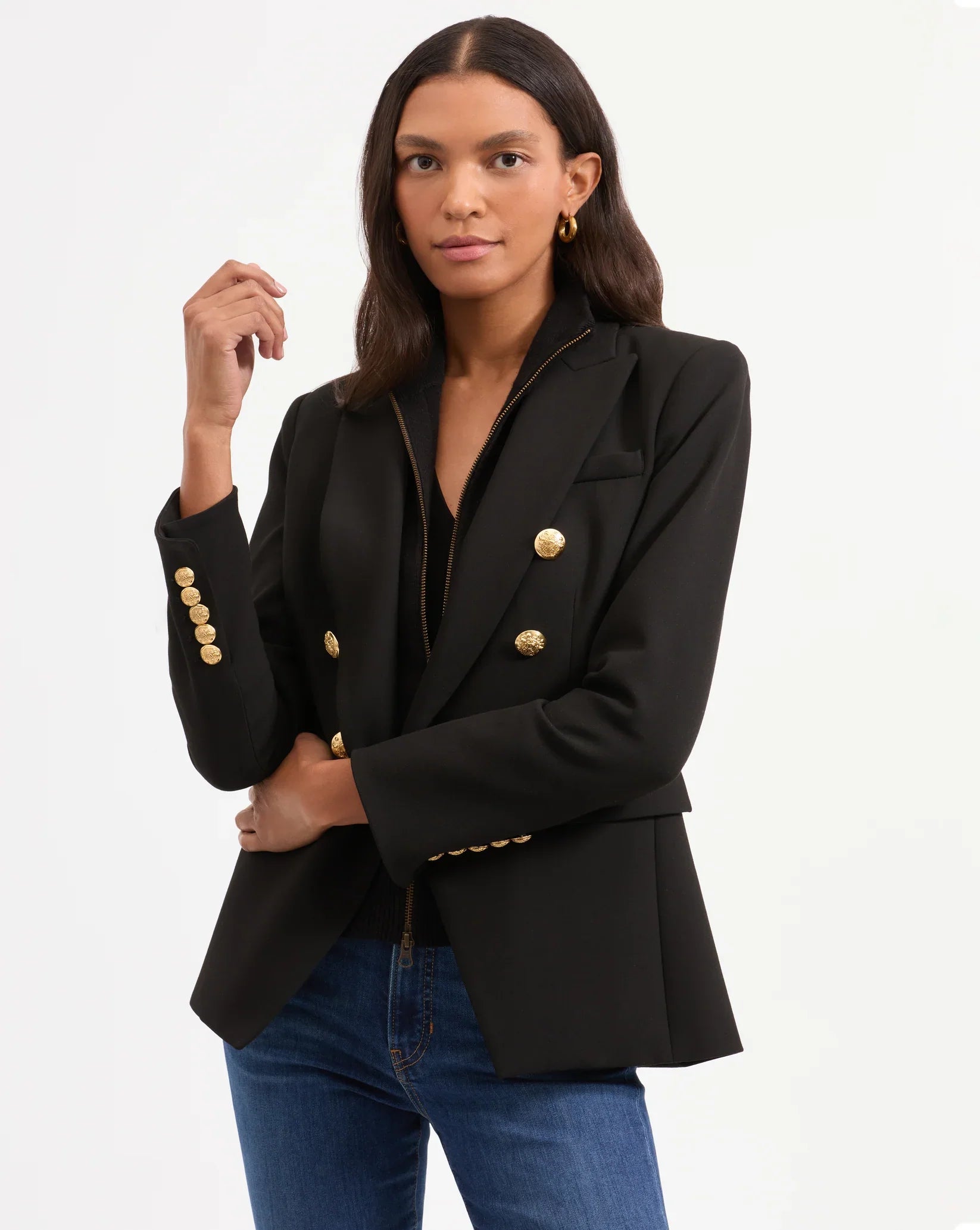Veronica Beard Cashmere Uptown Dickey - Black