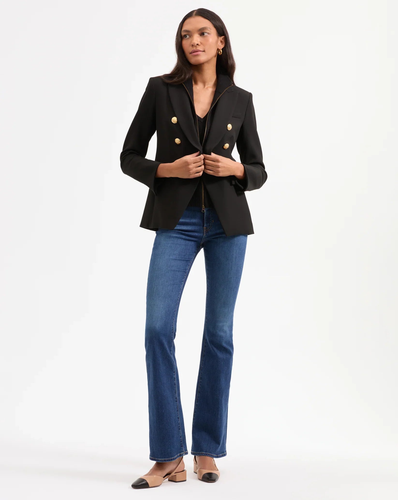 Veronica Beard Cashmere Uptown Dickey - Black