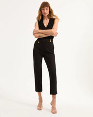 Veronica Beard Renzo Pant - Black/ Gold