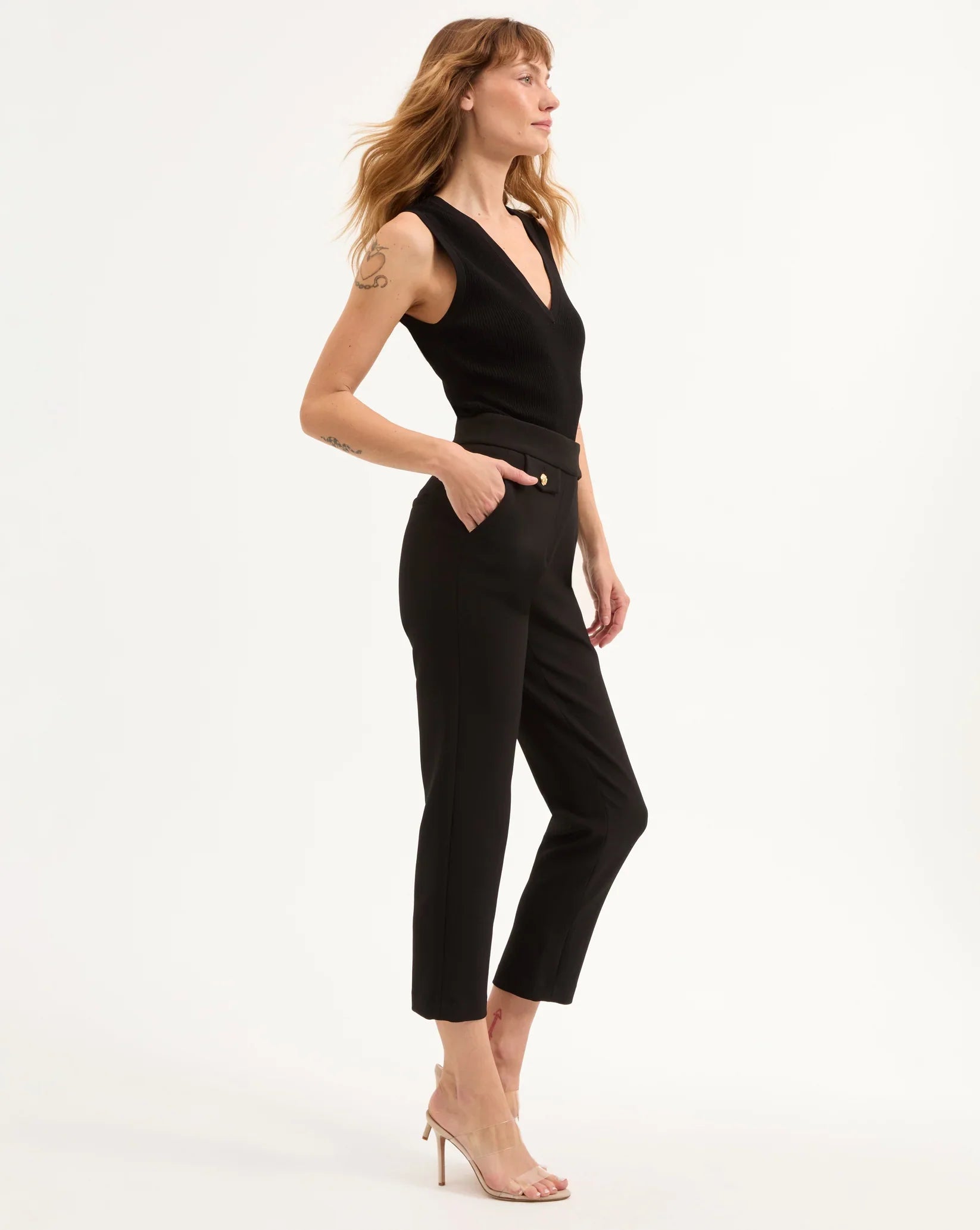 Veronica Beard Renzo Pant - Black/ Gold