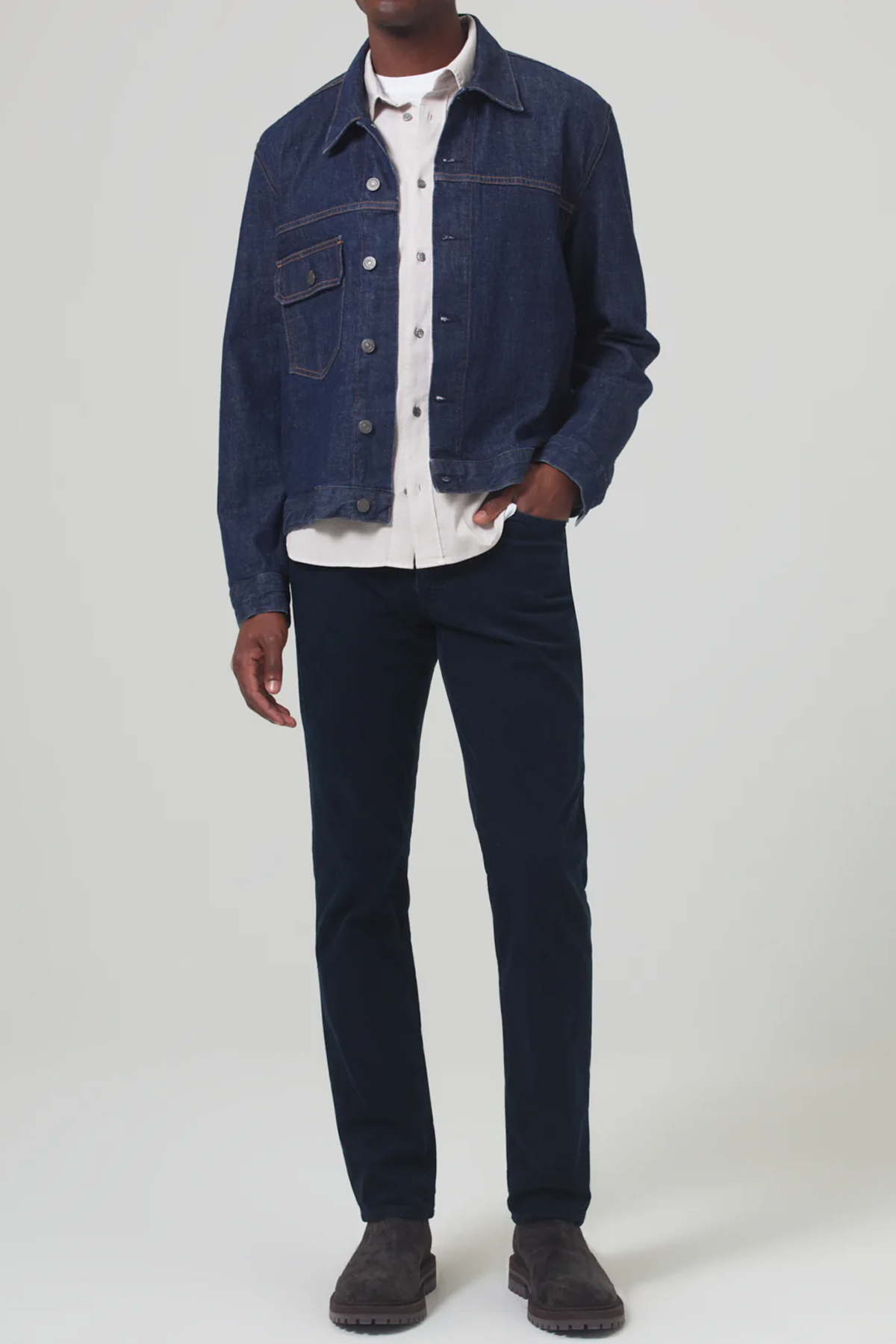 Citizens of Humanity Men's Gage Slim Straight Corduroy - Navy
