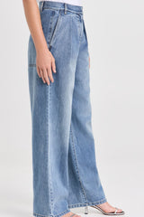 Tibi Classic Wash Stella Full Length Pant - Classic Blue
