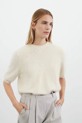 Soft Goat Cuddle Short Sleeve - Feather White