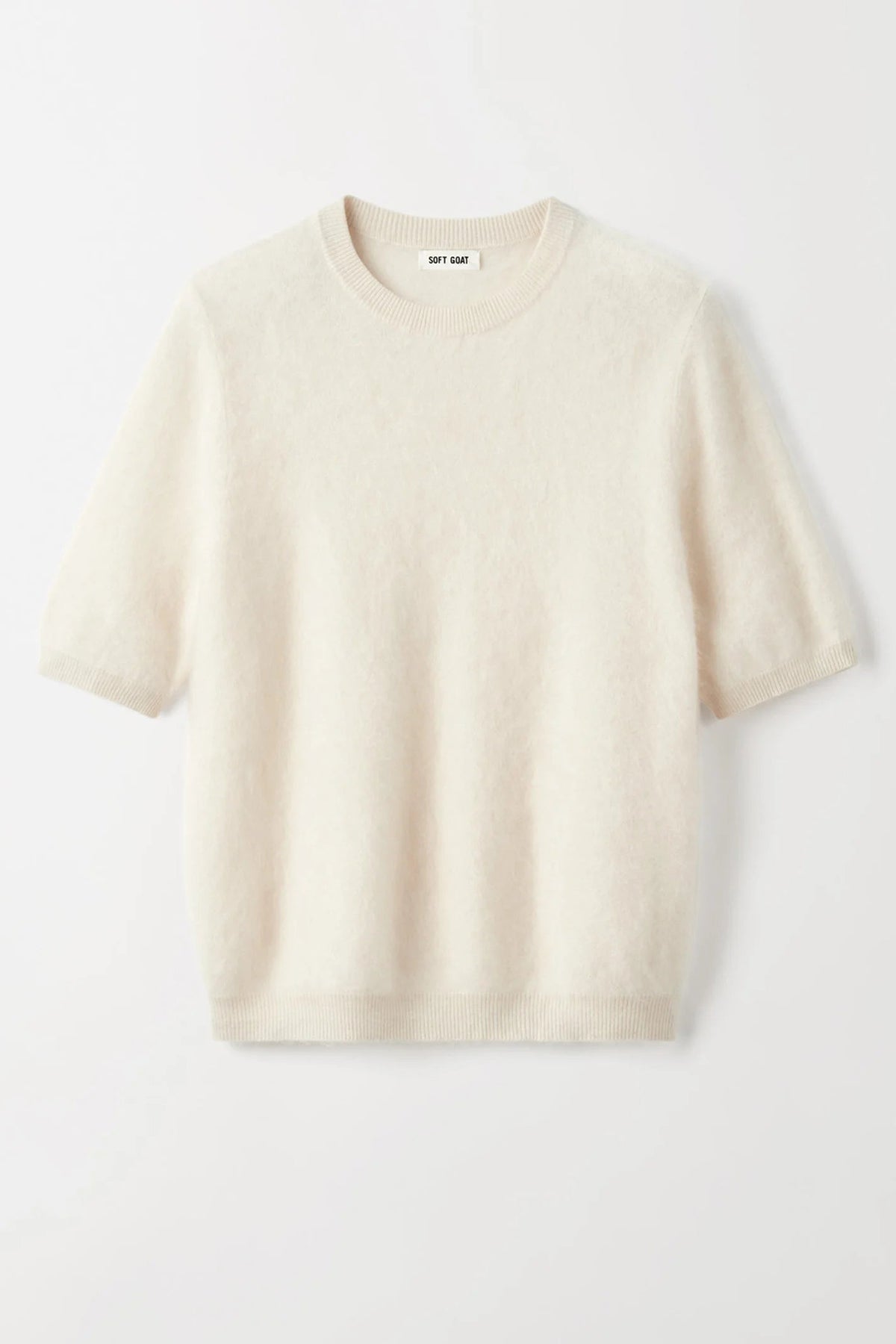 Soft Goat Cuddle Short Sleeve - Feather White