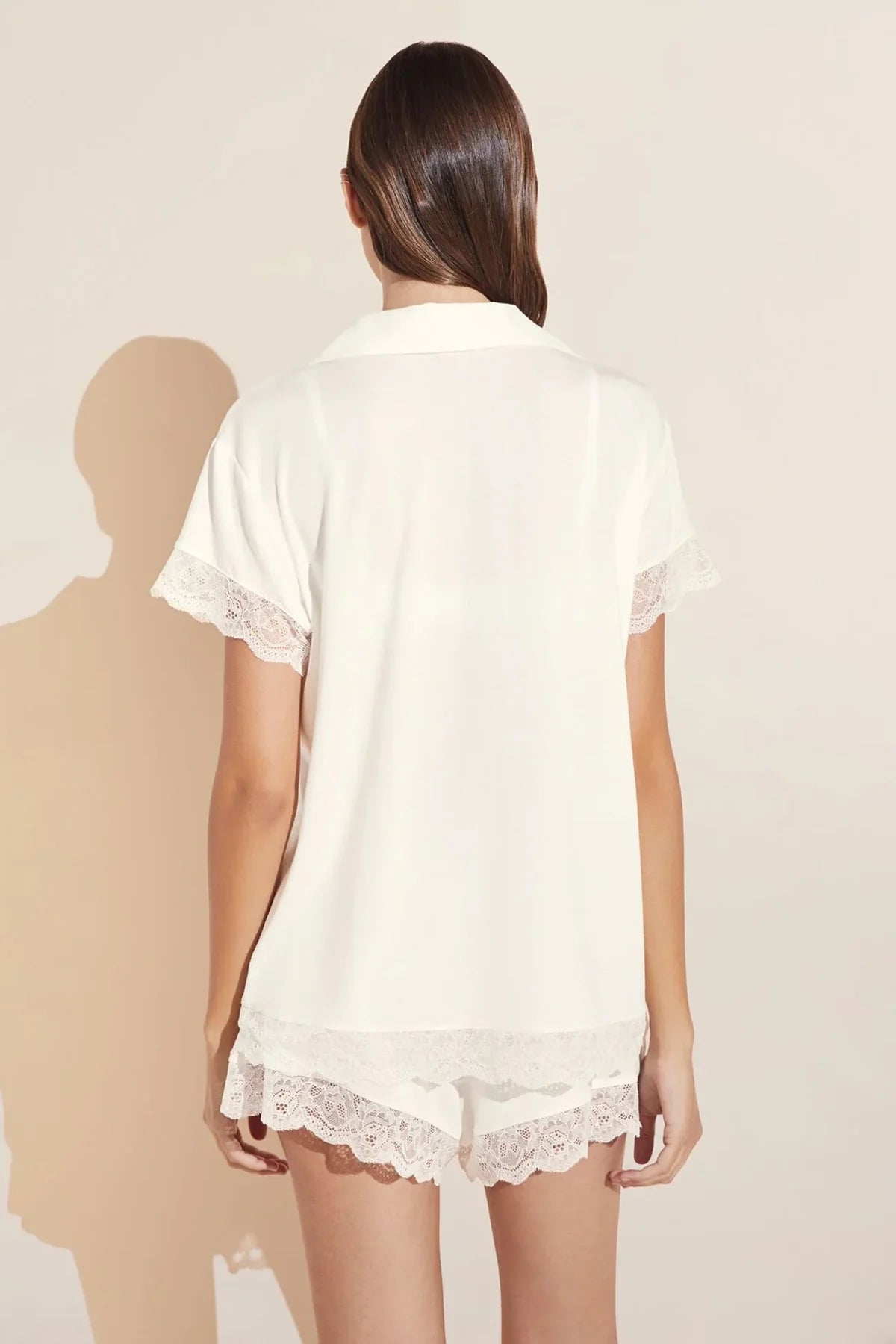 Eberjey Malou Lace Short PJ Set - Ivory