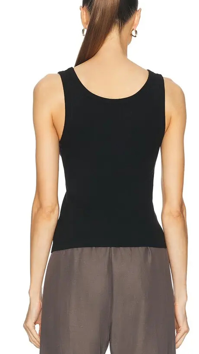 Enza Costa Supima Bateau Tank - Black