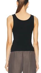 Enza Costa Supima Bateau Tank - Black