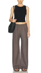 Enza Costa Supima Bateau Tank - Black