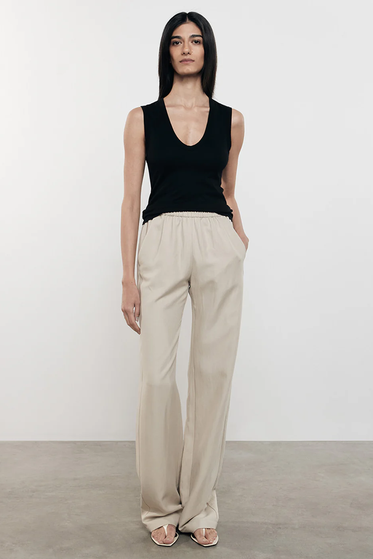 Enza Costa Twill Everywhere Pant - Stone
