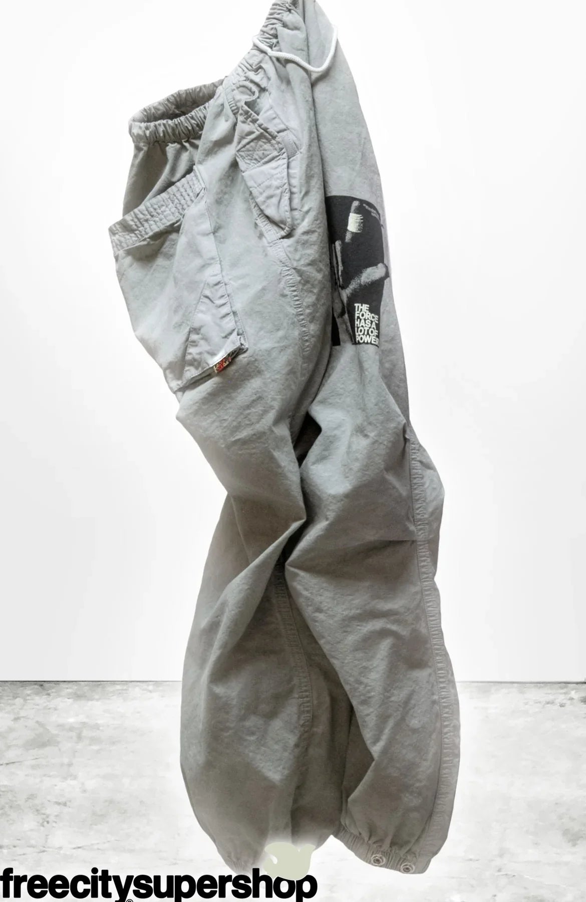 Freecity ILOVEYOU thedoingofit FLAPSNAP POPLIN Air Jump Pant - Silver Rock Powder