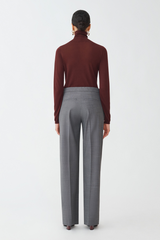 Fabiana Filippi Deruta Cool Wool Trouser - Piombo