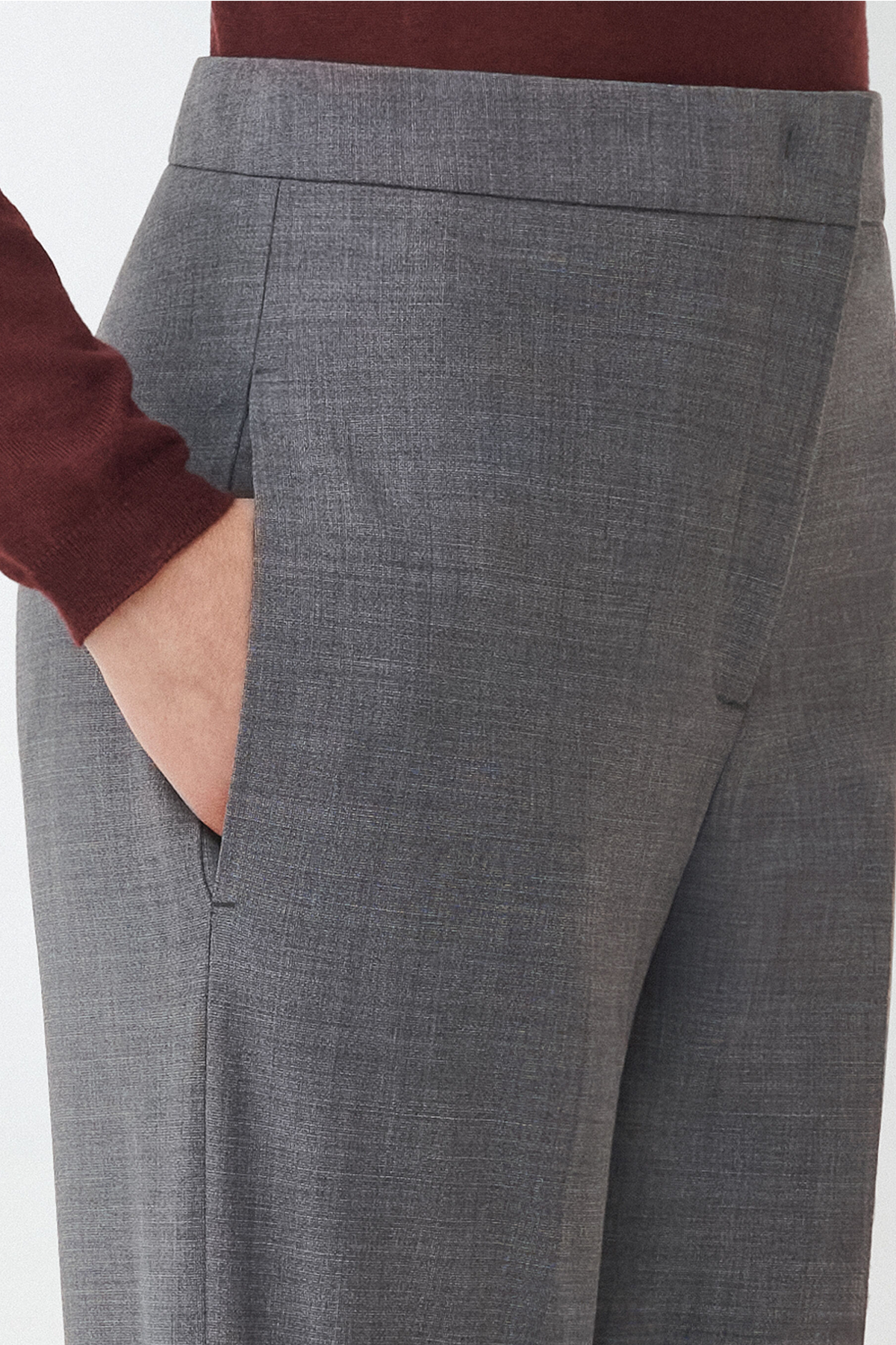Fabiana Filippi Deruta Cool Wool Trouser - Piombo