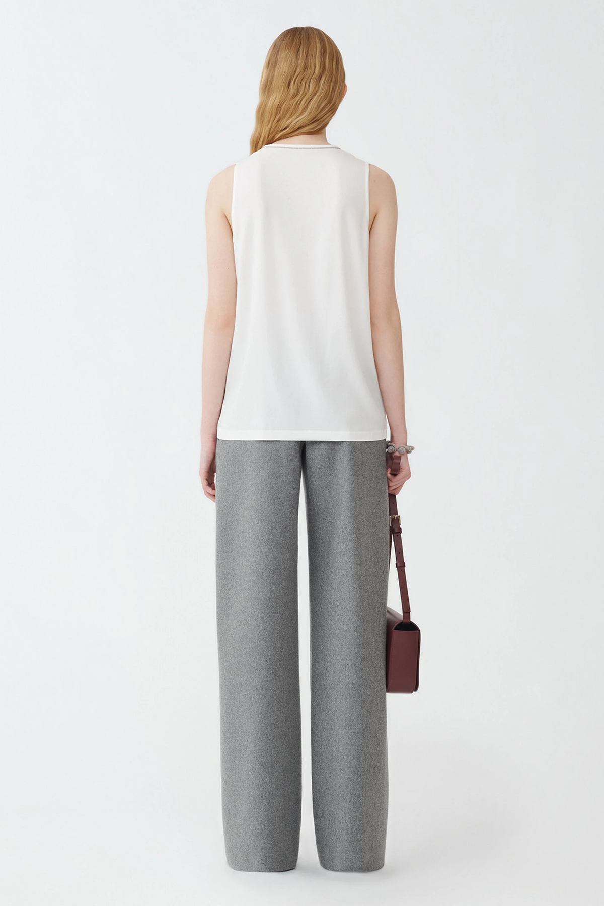 Fabiana Filippi Viscose Sablé Vest Top - Bianco