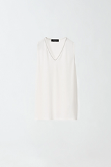 Fabiana Filippi Viscose Sablé Vest Top - Bianco