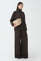 Fabiana Filippi Viscose Satin Shirt - Marrone
