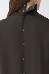 Fabiana Filippi Viscose Satin Shirt - Marrone