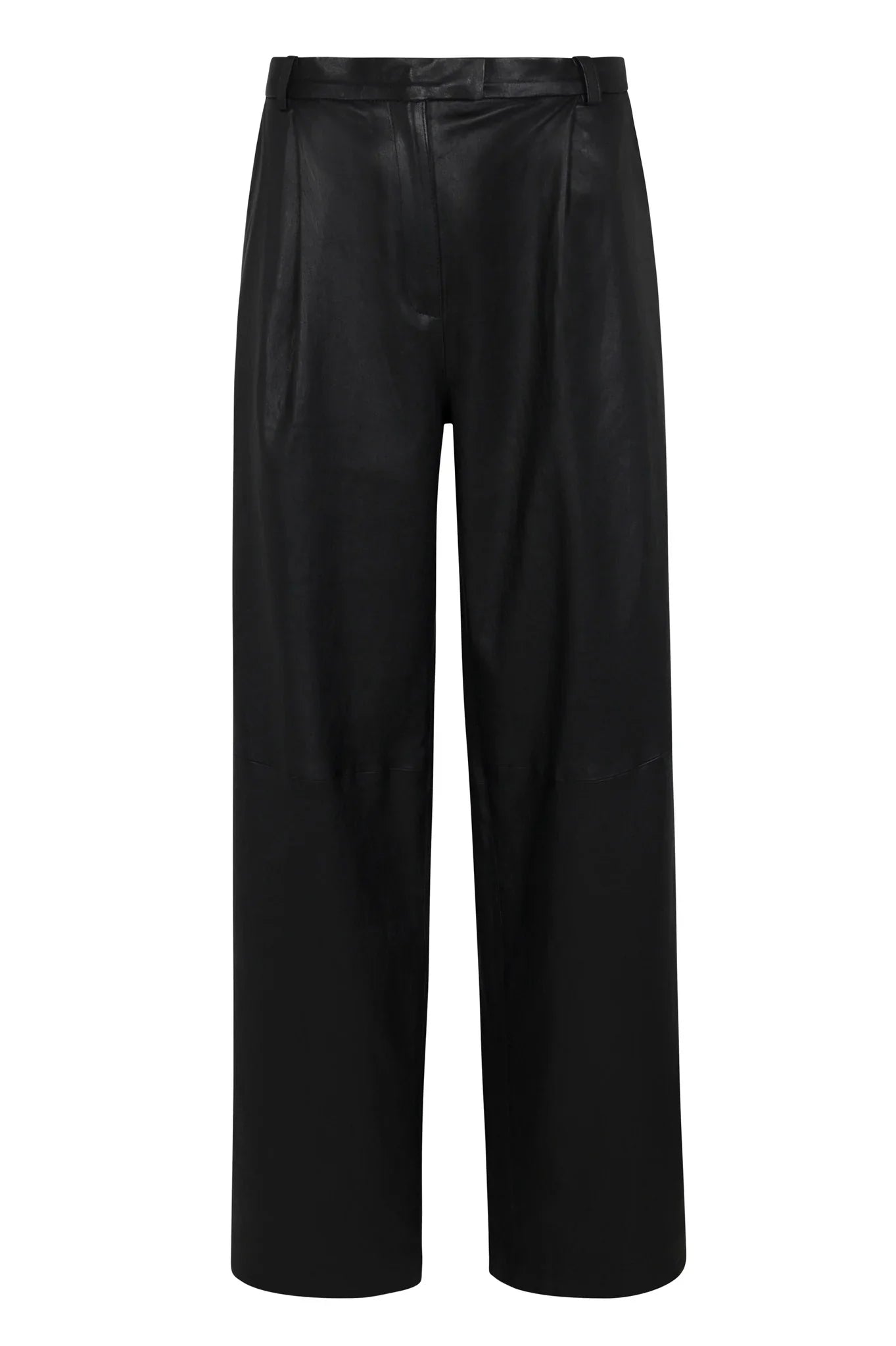 SPRWMN Paloma Leather Pleated Trousers - Black