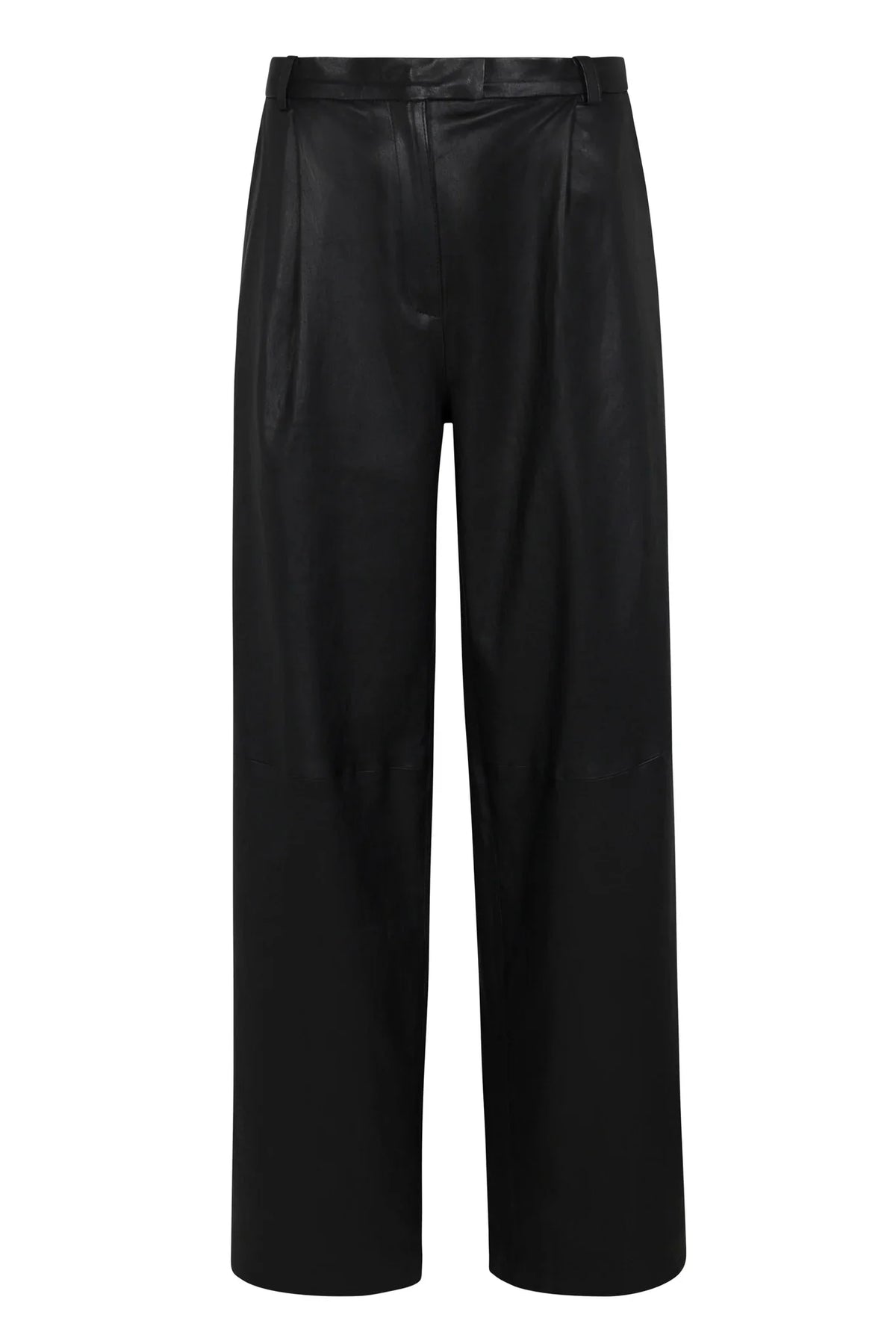 SPRWMN Paloma Leather Pleated Trousers - Black