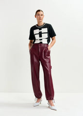 Essentiel Antwerp Itao Faux Leather Pants - Margot Mauve