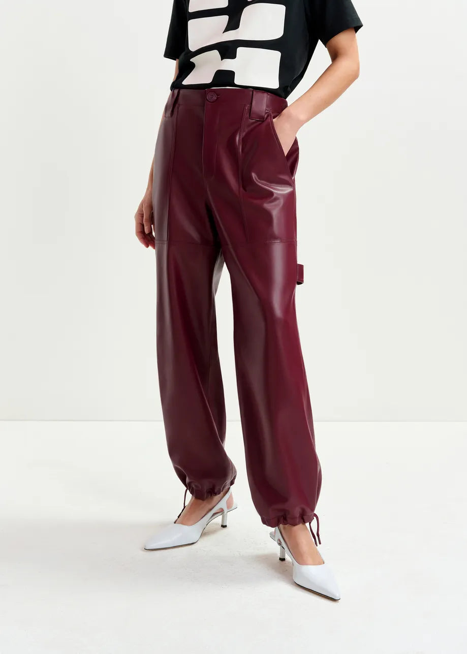 Essentiel Antwerp Itao Faux Leather Pants - Margot Mauve
