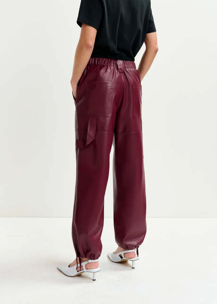 Essentiel Antwerp Itao Faux Leather Pants - Margot Mauve