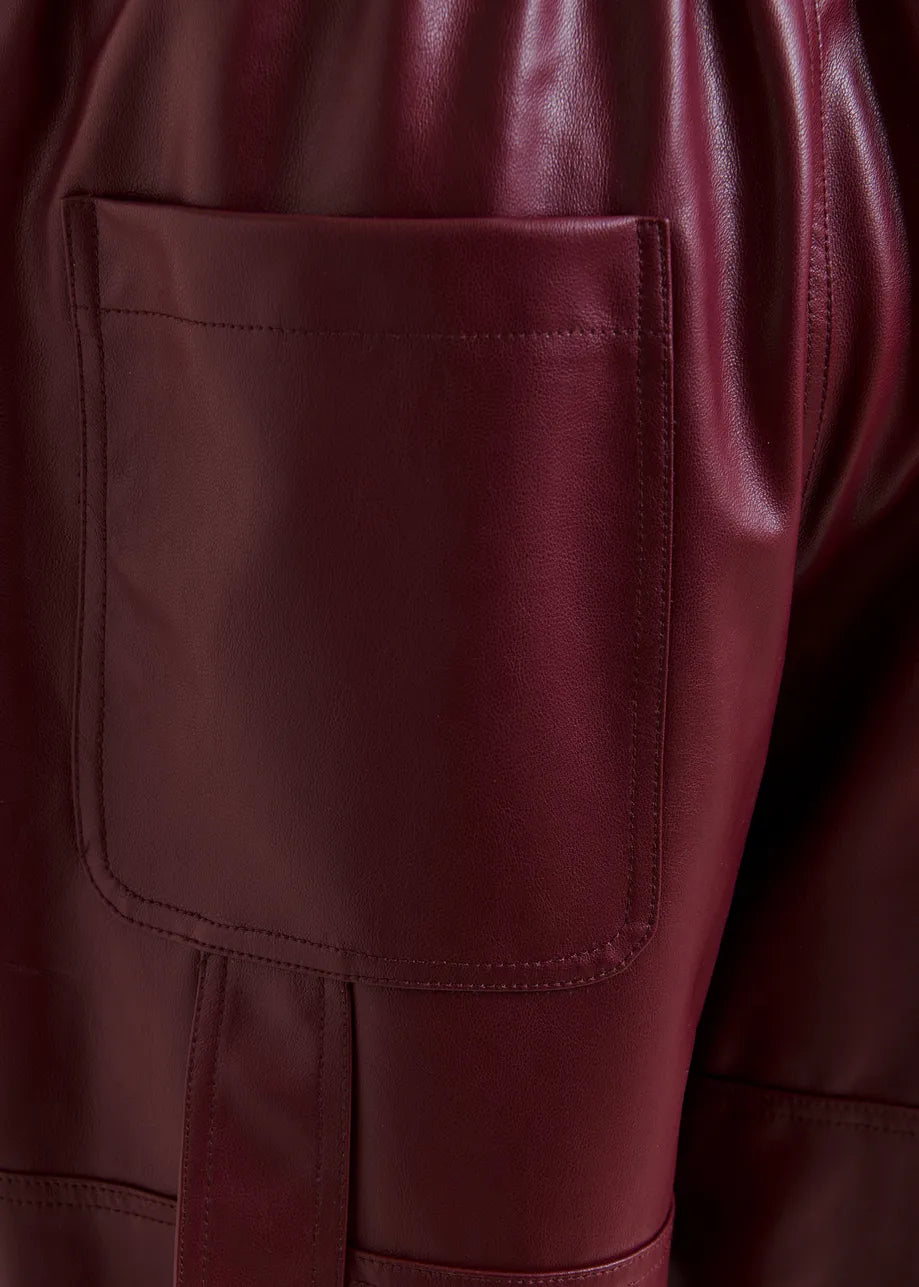 Essentiel Antwerp Itao Faux Leather Pants - Margot Mauve