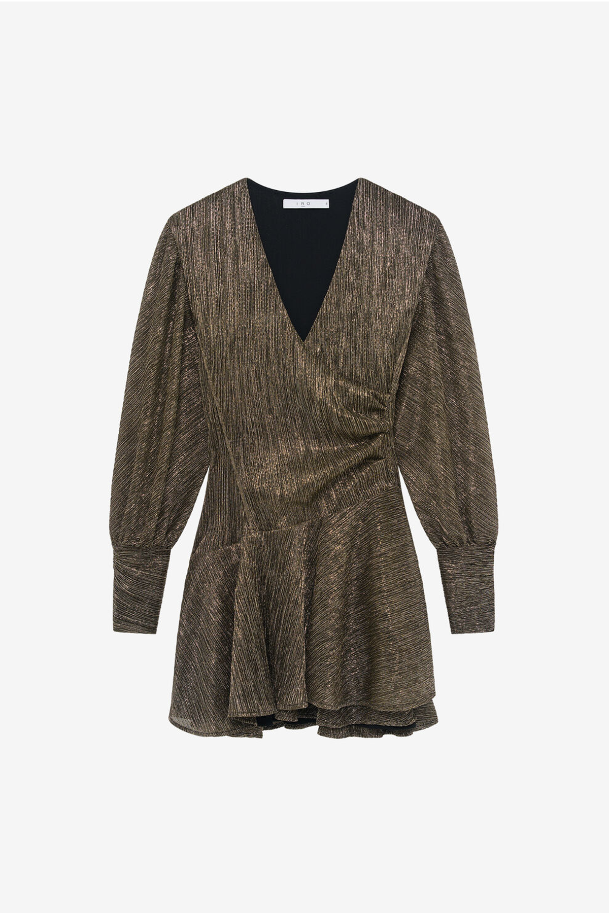 Iro Arria Mini Dress - Black/ Gold
